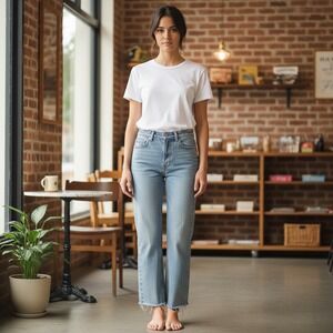 Abercrombie & Fitch Size 26 2R Blue 90s Straight Ultra High Rise Curve Love